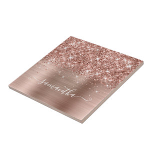 Dourado Rosa Espelhado Assinatura Caligrafia Femin