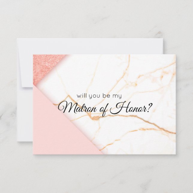 Dourado Rosa Moderno Você Será Minha Matriz de Hon (Frente)