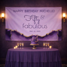 Dourado Roxo Cinquenta e Fabuloso Aniversário de 5