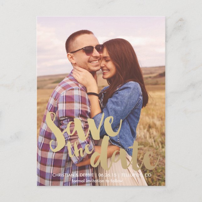 DOURADO SALVAR A DATA // Salvar o Anúncio da Data (Frente)