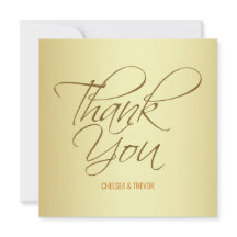 Dourado Script Vermelho Bruto Obrigado Cartões