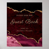 Dourado Símbolo de Agitação Burgundy Poster de Cas
