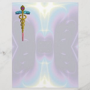 DOURADO SÍMBOLO MÉDICO DO CADUEUS