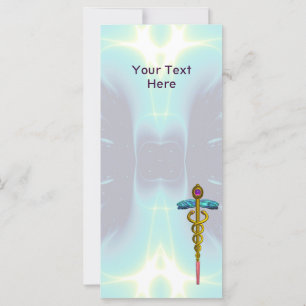 DOURADO SÍMBOLO MÉDICO DO CADUEUS