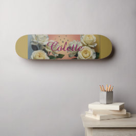 Dourado skate Colette de Rosas Brancas