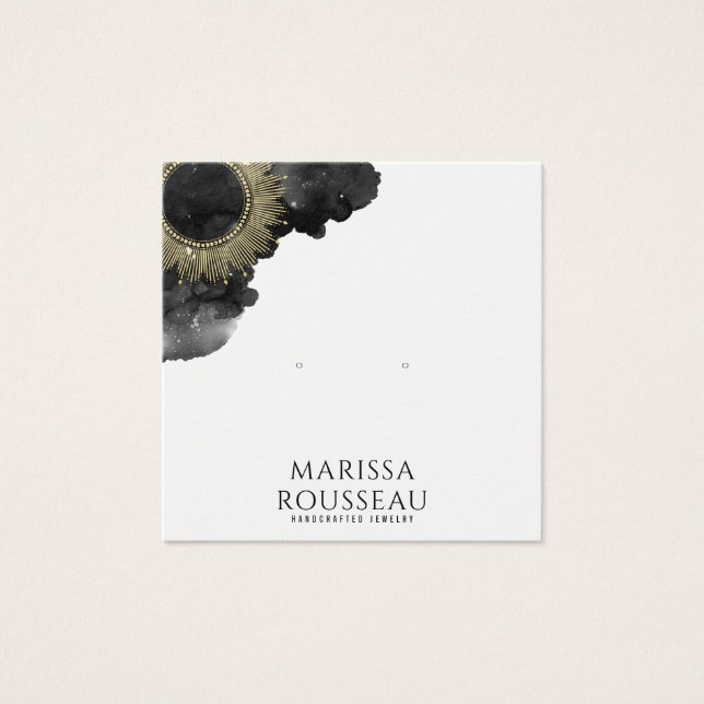 Dourado Sun Faux Foil Mandala Com Cartões De Exibi (Frente)