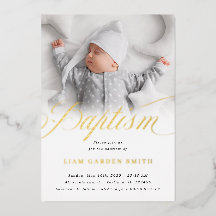 Dourado Sutil Cross One Photo Baptism