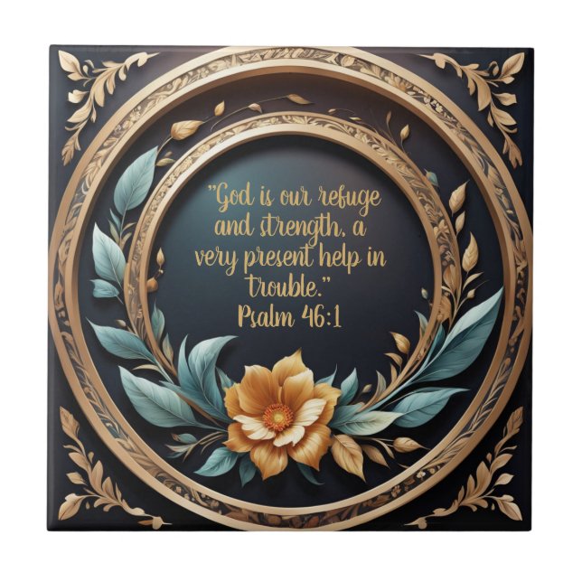 Dourado Teal Verona Sunset Bíblia Verso Personaliz (Frente)