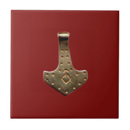 Dourado Thor Hammer - azulejo vermelho