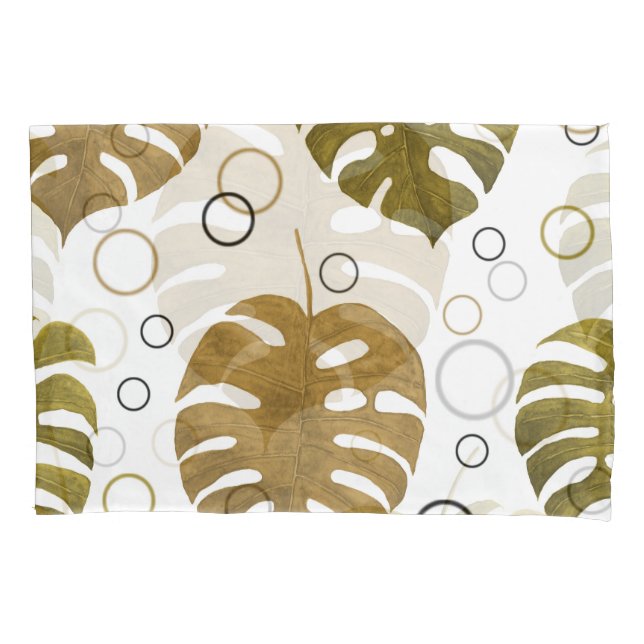 Dourado tropical: Monstera Leaf Watercolor (Frente)