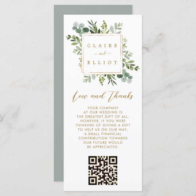 Dourado Verde Botânico Desejando Bem Obrigado (Frente/Verso)