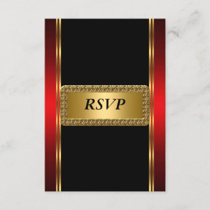 Dourado vermelho Preto Art Déco RSVP