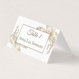 Dourado White Faux Metal Floral Nome Local