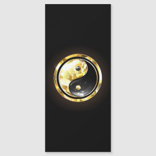 Dourado Yin Yang a preto