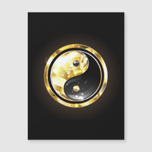 Dourado Yin Yang a preto