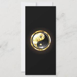 Dourado Yin Yang a preto