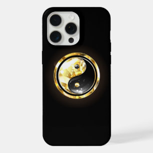 Dourado Yin Yang a preto