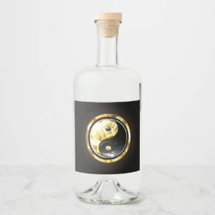Dourado Yin Yang a preto