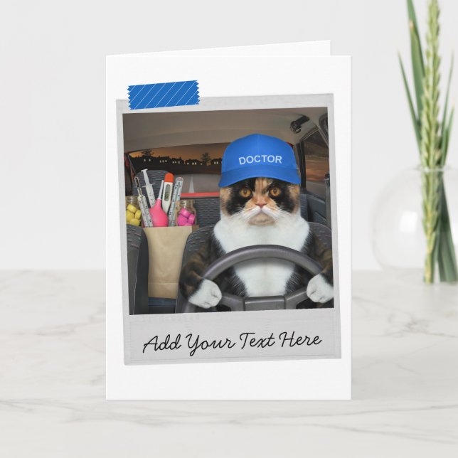 Doutor Calico Cat - Cartão Engraçado (Frente)