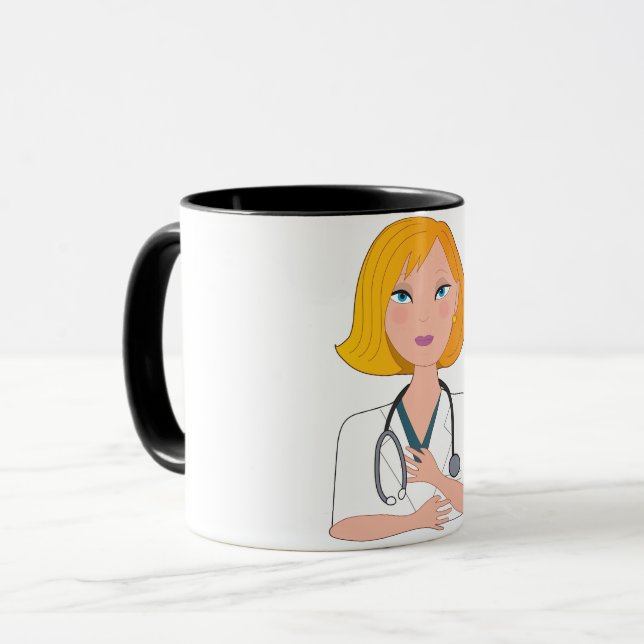 Doutor Com Um Stehoscope Caneca (Frente Esquerda)