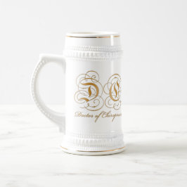 Doutor Dourado da letra do pergaminho da caneca de