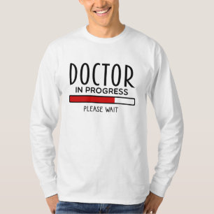 Doutor em Progresso Por Favor Aguarde Camisa Diver