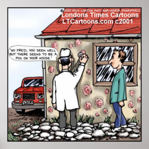 Doutor Encontra Pox Na Casa Engraçado Poster