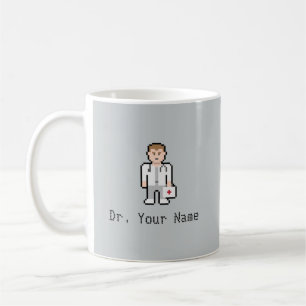 Doutor feito sob encomenda Caneca do pixel