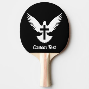Dove com Cross Raquete de ping pong