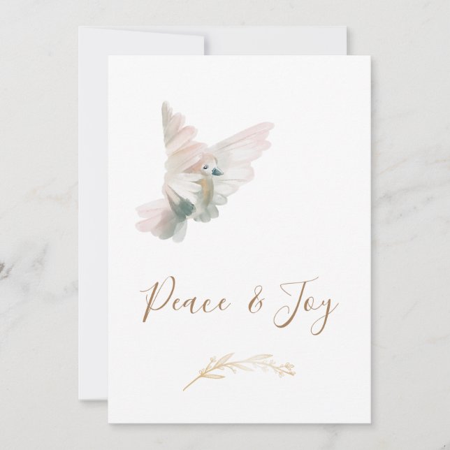 *~* Dove Corporate Business Joy Peace Holiday Card (Frente)