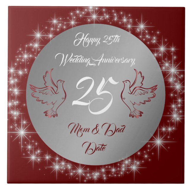 Dove Customize Happy Silver 25th Anniversary (Frente)