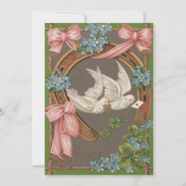 Dove esqueça-me-não é convite para casamento em fe