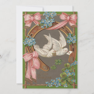 Dove esqueça-me-não é convite para casamento em fe