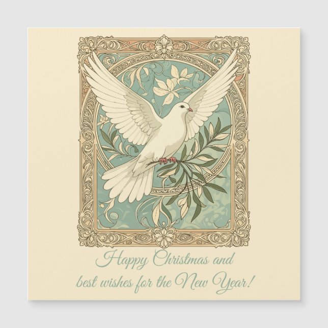 Dove With Olive Branch Christmas  (Frente)