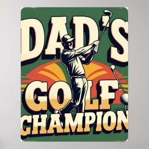 Download do Poster digital do Pai campeão de golfe