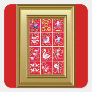 Doze dias da etiqueta do Natal