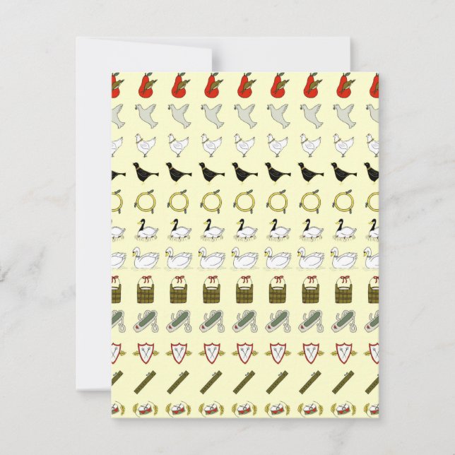 Doze dias de convite de Natal (Frente)