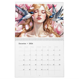 Doze Tons Dela – Calendário de Aquarela 2026