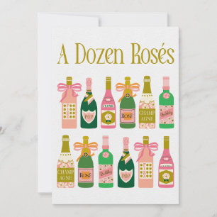 Dozen Rosés Pink Champagne Botles Pop Fizz Clink