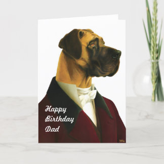 DR032 great dane, cartão de HappyBirthdayDad