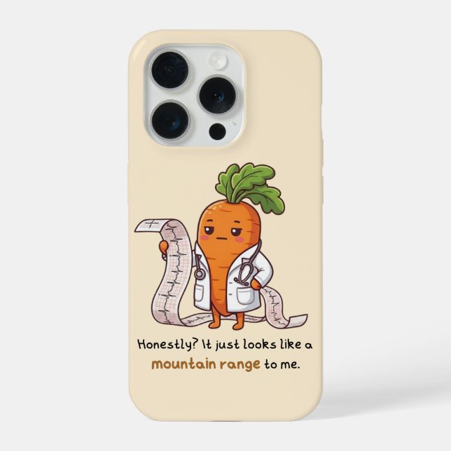 Dr. Carrot ECG Mountain Range Funny Medical Phone  (Verso)