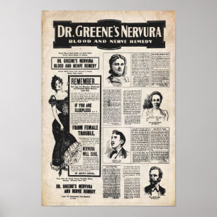 Dr. Greene Nervura Poster do vintage