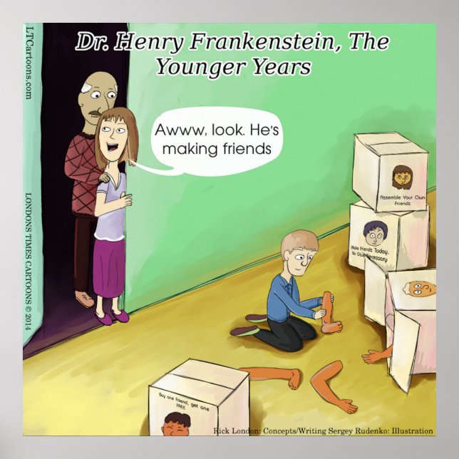Dr. Henry Frankenstein Funny Poster (Frente)