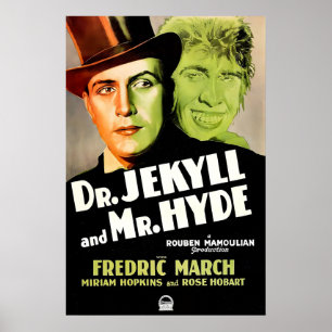 Dr. Jekyll e Mr. Hyde Filme 1931 CARTAZ IMPRESSÃO