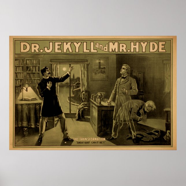 Dr. JEKYLL e Sr. HYDE Play Act VAUDEVILLE Poster (Frente)