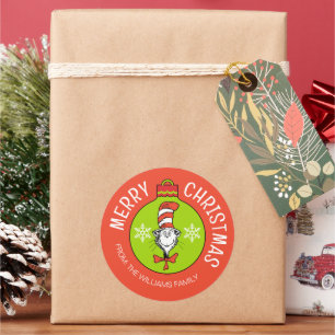 Dr. Seus   Gato no Chapéu   Etiqueta de presentes 