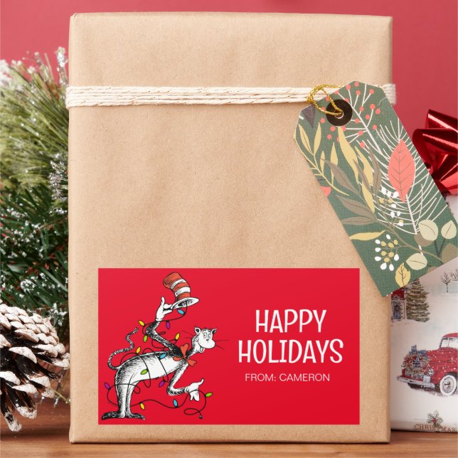 Dr. Seus | Gato no Chapéu | Etiqueta de presentes  (Feriado)