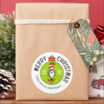 Dr. Seus | Gato no Chapéu | Etiqueta de presentes<br><div class="desc">Adicione esta etiqueta de presente do Dr. Seuss Grpolegadas a qualquer presente de Natal.</div>