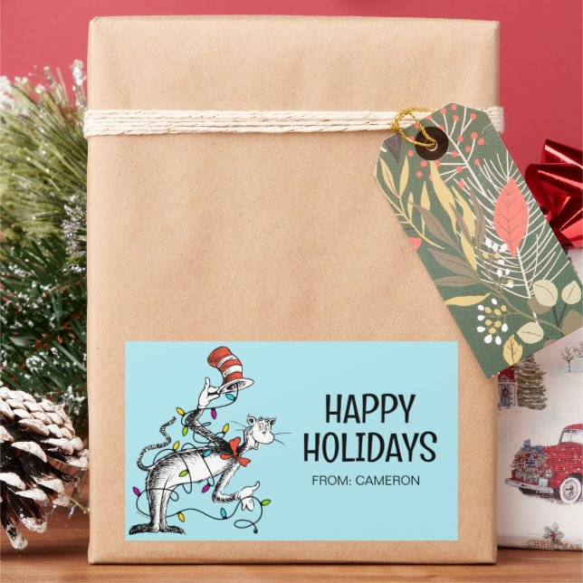 Dr. Seus | Gato no Chapéu | Etiqueta de presentes  (Feriado)