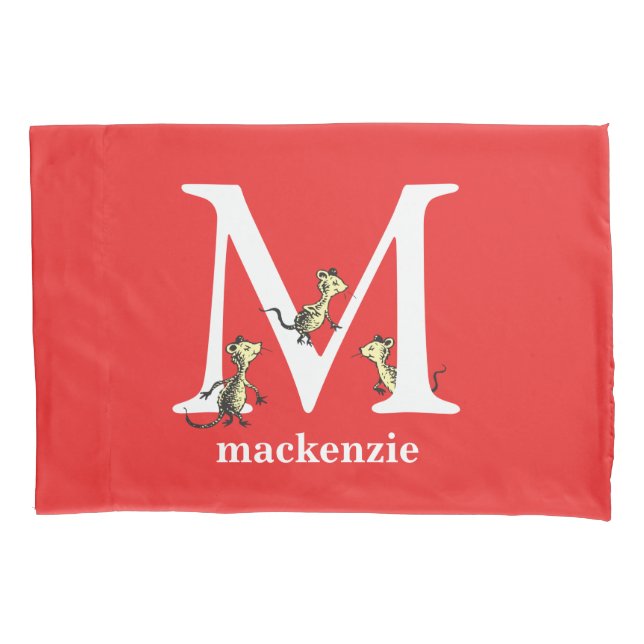 Dr. Seuss ABC: Carta M - Branco | Adicione seu nom (Frente)